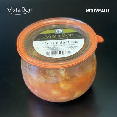 NAVARIN DE DINDE AUX LEGUMES 380 GRS