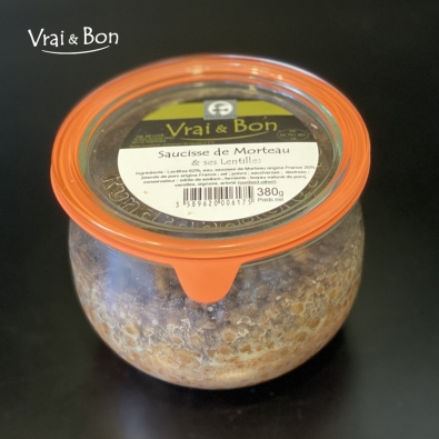 SAUCISSE DE MORTEAU LENTILLES 380 GRS